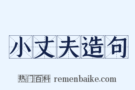 小丈夫造句是什么意思的图片